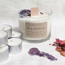 Healing Soy Wax Scented & Infused Awareness Candle