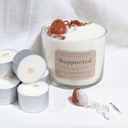 Healing Soy Wax Scented & Infused Supported Candle