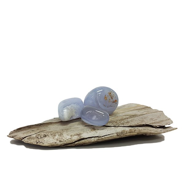 Blue Lace Agate Tumbled Stones 25g (4-5 Stones) - Click Image to Close