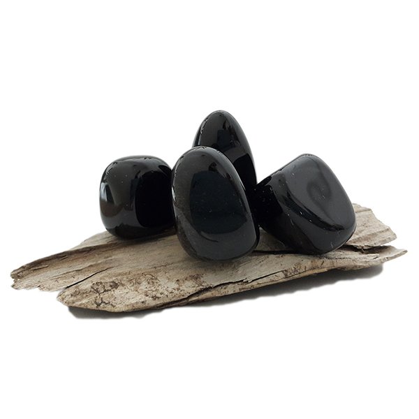 Obsidian Black Tumbled Stones 50g (3-4 Stones) - Click Image to Close
