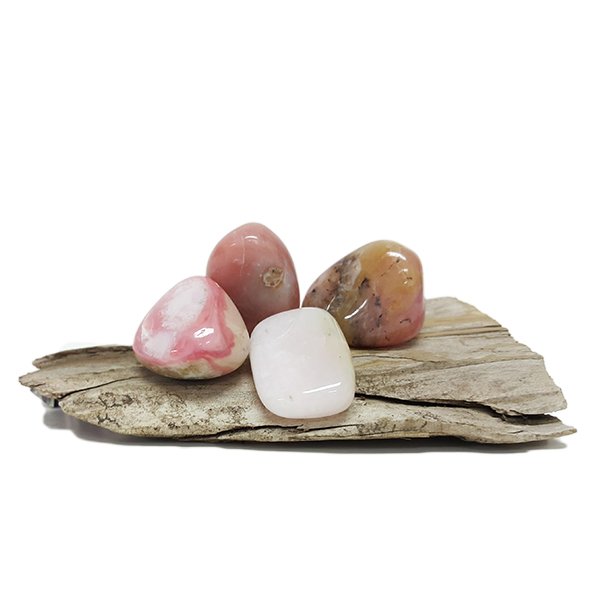 Opal Pink Tumbled Stones 25g (3-4 Stones) - Click Image to Close