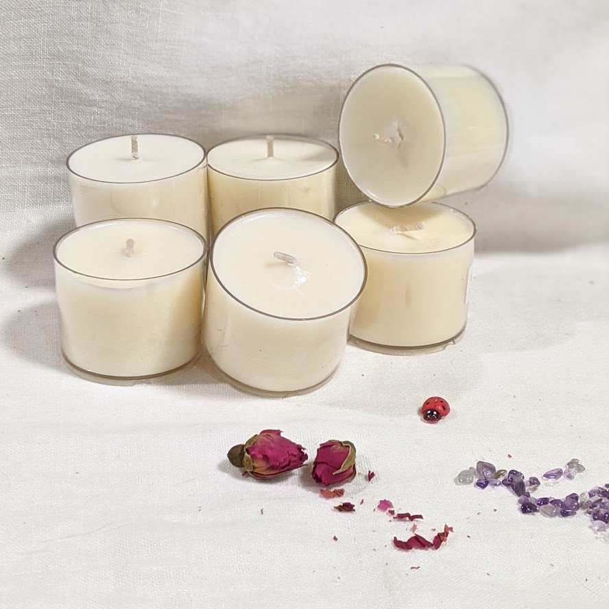 Assorted Scented Soy Wax Spa Tealights 6 Pack 9+ hours each - Click Image to Close