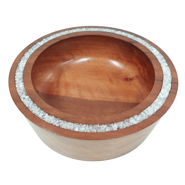 Red Gum Crystal Inlay Bowl - Click Image to Close