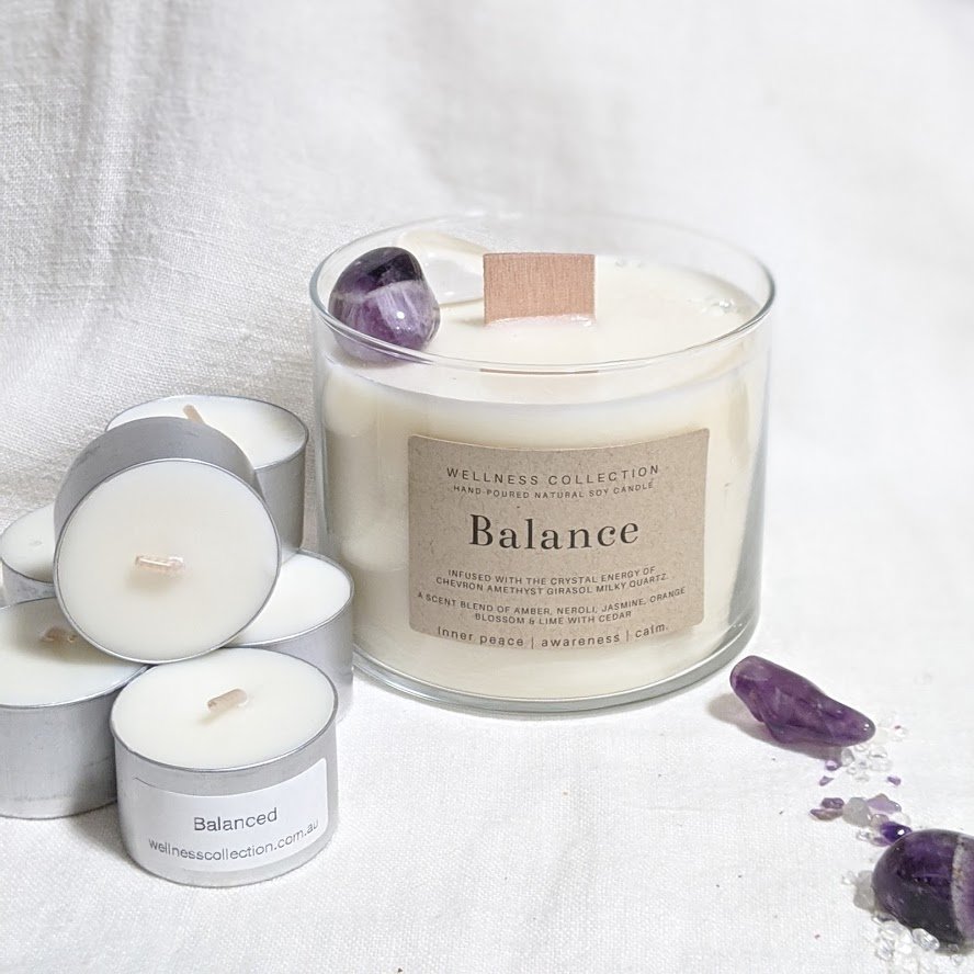 Healing Soy Wax Scented & Infused Balanced Candle - Click Image to Close
