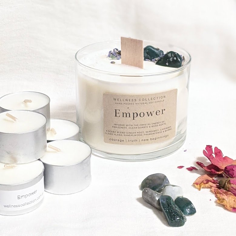 Healing Soy Wax Scented & Infused Empower Candle - Click Image to Close