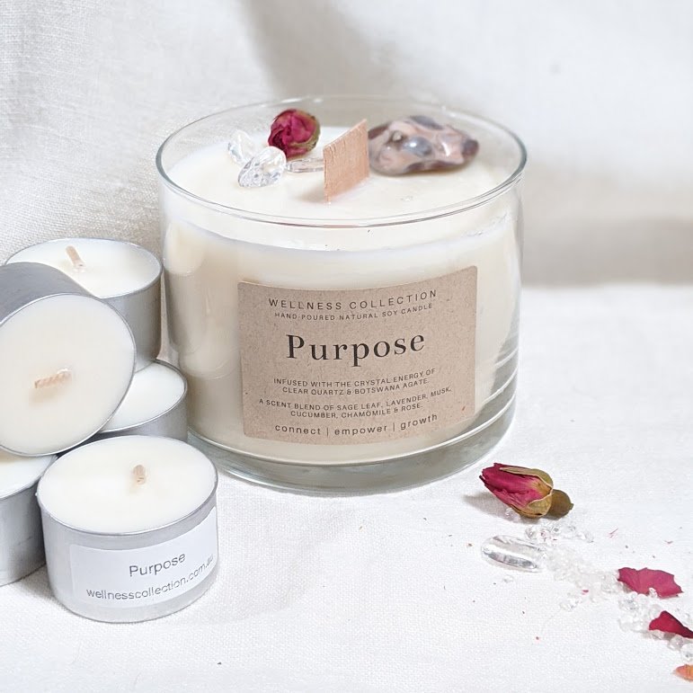 Healing Soy Wax Scented & Infused Purpose Candle - Click Image to Close