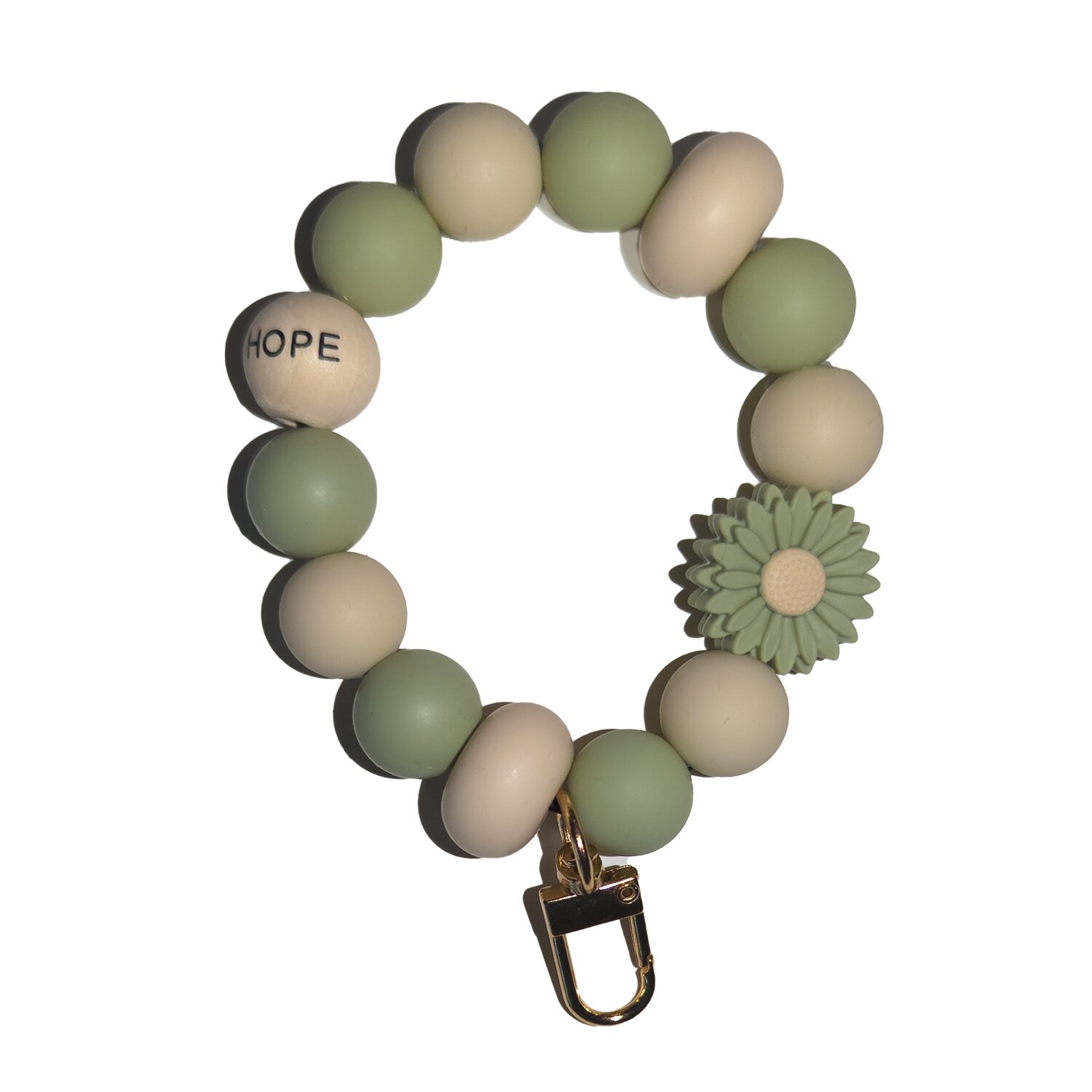 Silicone Key Ring Bracelet - Earth Tones - Click Image to Close